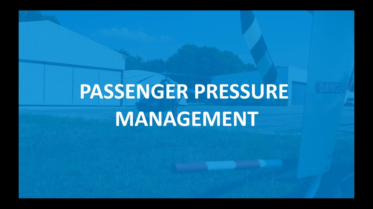 EASA - PASSENGER PRESSURE MANAGEMENT