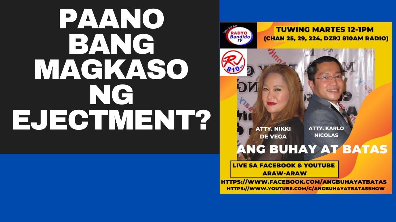 PAANO BANG MAGKASO NG EJECTMENT?
