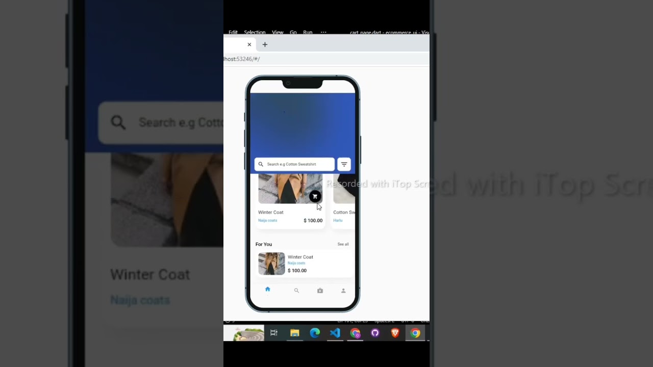 Day 3: e commerce Ui, changed the Ui from day 1 #100daysflutter