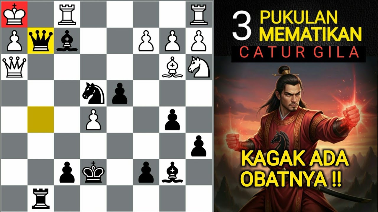 TRAGIS Kagak ada obatnya ‼️TOP 3 Jebakan catur hitam mematikan - Catur Gila