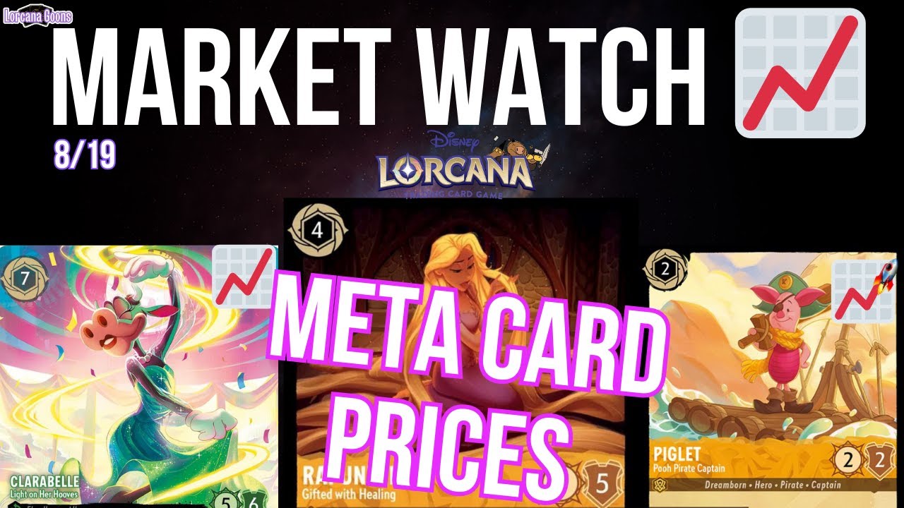 Disney Lorcana MARKET WATCH (BEST META CARDS To Look Out For ) - Ep. 98 Monday 8/19