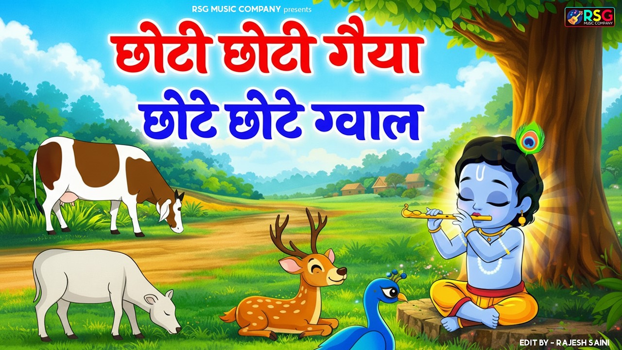 छोटी छोटी गैया - Choti Choti Gaiya Chote Chote Gwal | Krishna Bal Leela | Little Krishna Song