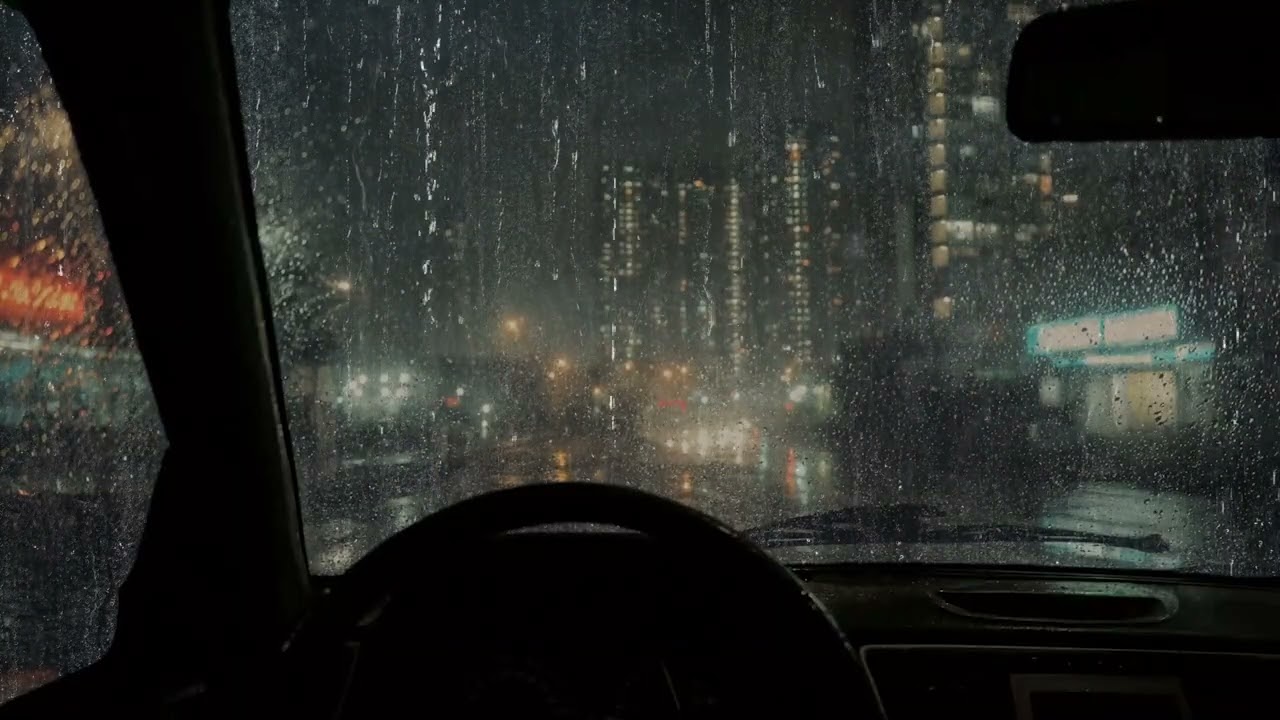 Heavy Rain Sounds for Sleeping in a Car - Relax, Study, Overcome Insomnia, White Noise