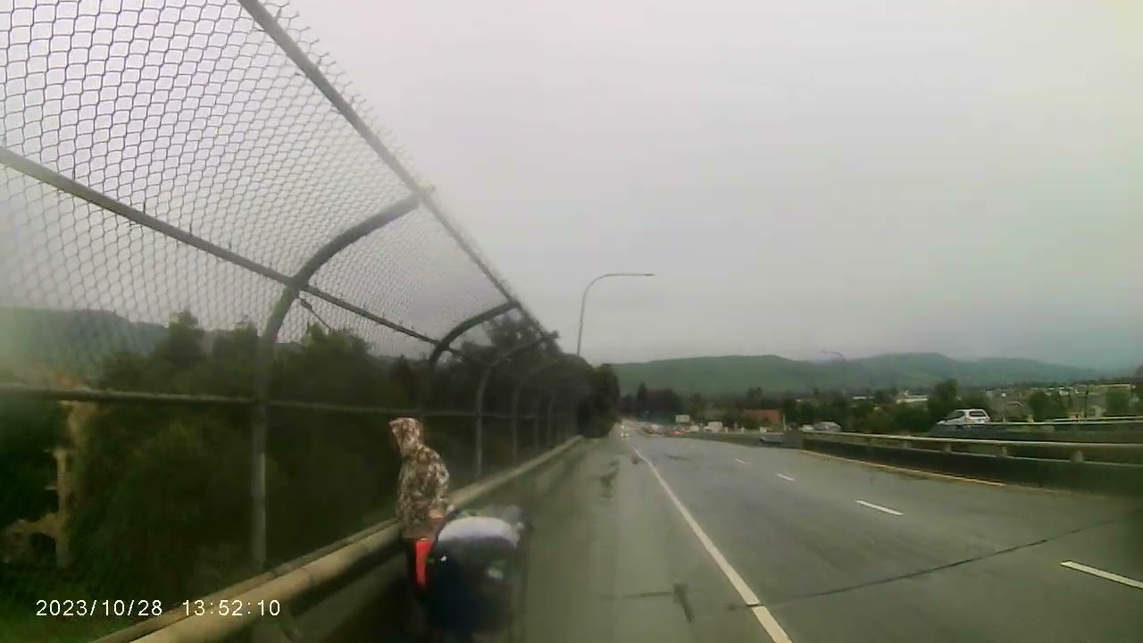 Weekday rainy and cold weather in California, USA