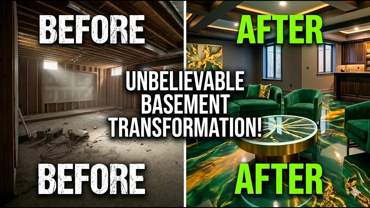 ASMR: The Most Unreal Epoxy Floor Transformation Ever (Wait for the Reveal) #asmr #satisfying #home