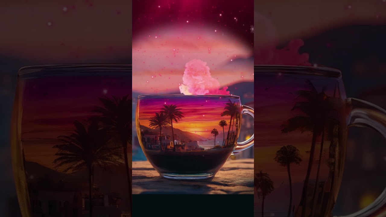Surreal Sips ☕ Your Morning Journey into a Mediterranean Dreamscape #ambient #meditation  #ambience