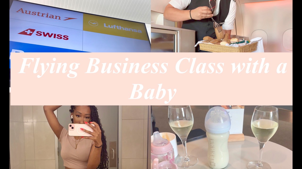 Flying Business Class to Europe  with a Baby | Lounge Hopping | Travel Tips