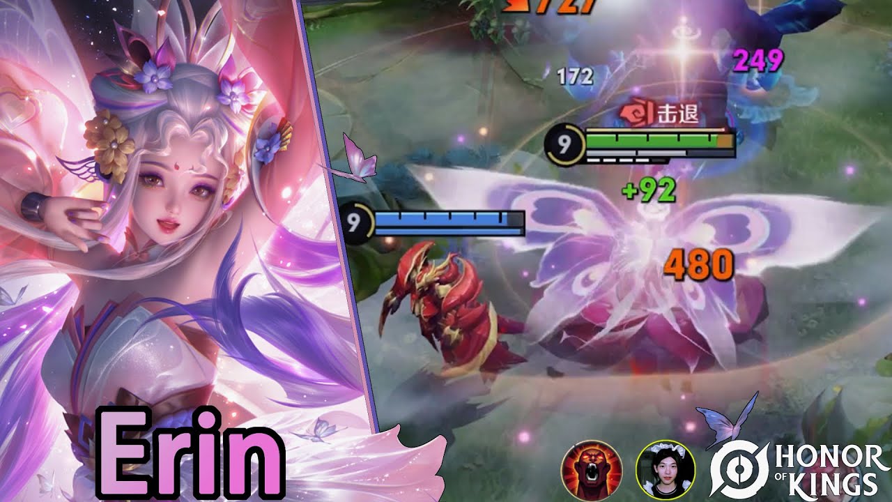 Honor of Kings（Erin）Skin com tema de borboleta｜Butterfly-themed skin
