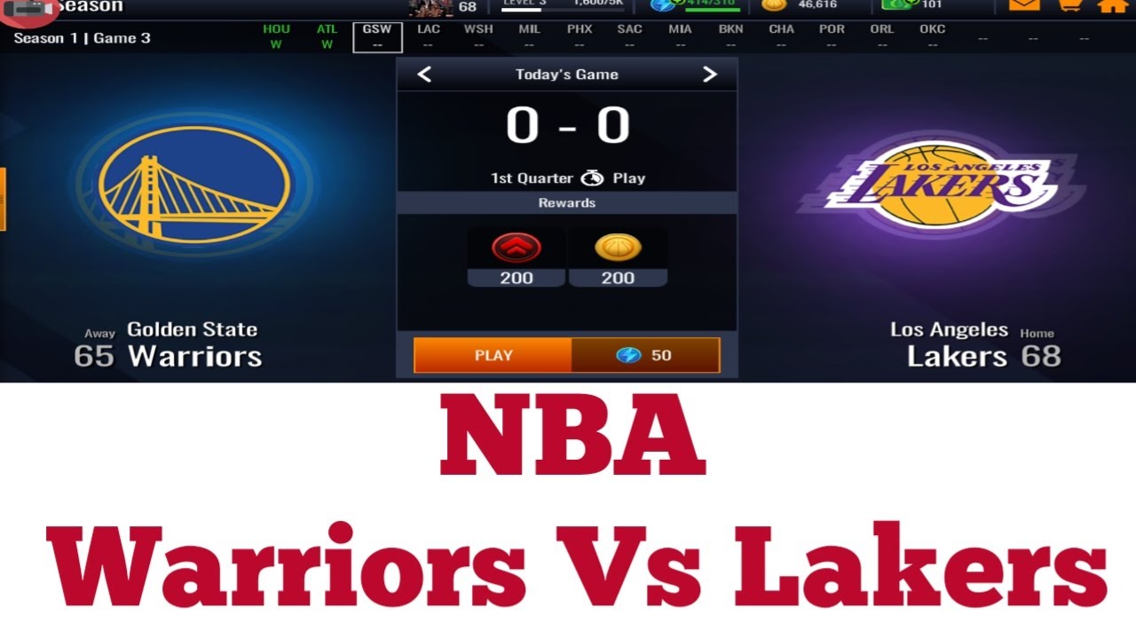 main game NBA Warriors Vs Lakers
