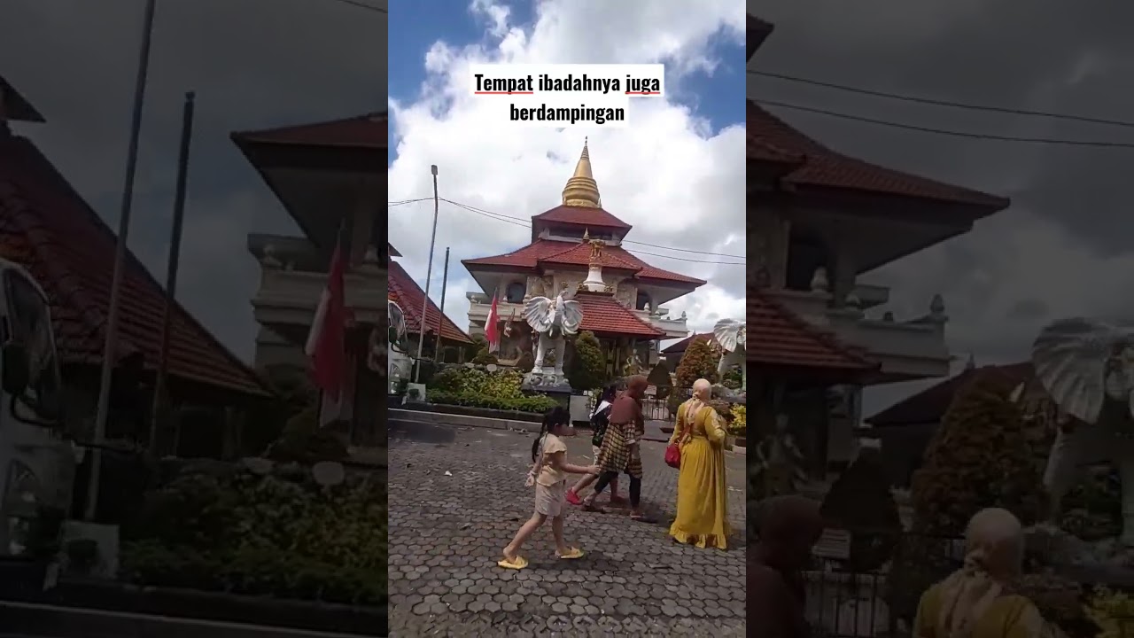 puja mandala komplek rumah ibadah lima agama yang di bali