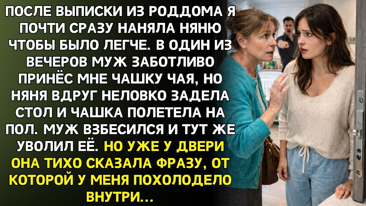 Муж принёс мне чай, но няня нарочно его пролила…Через минуту я поняла почему...
