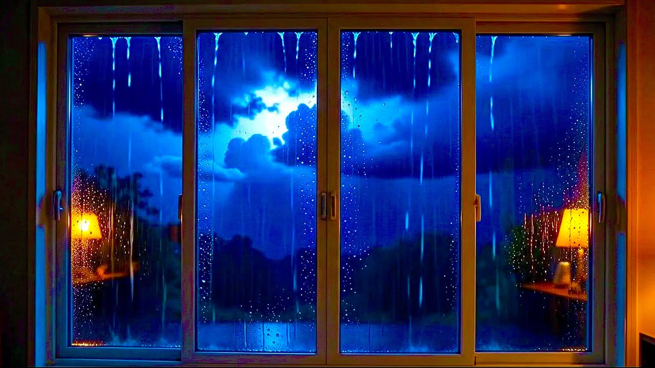 8 Hour Rain Sounds for Sleep 🌧️ | Heavy Rain & Thunderstorm | Relaxing Rain Noise for Deep Sleep