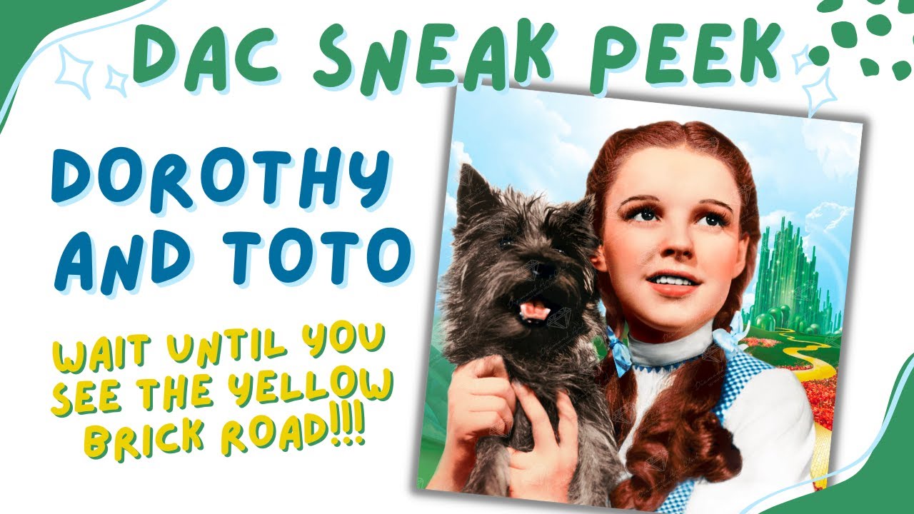 Dorothy and Toto Sneak Peek of New Diamond Art Club Wizard of Oz Diamond Painting!