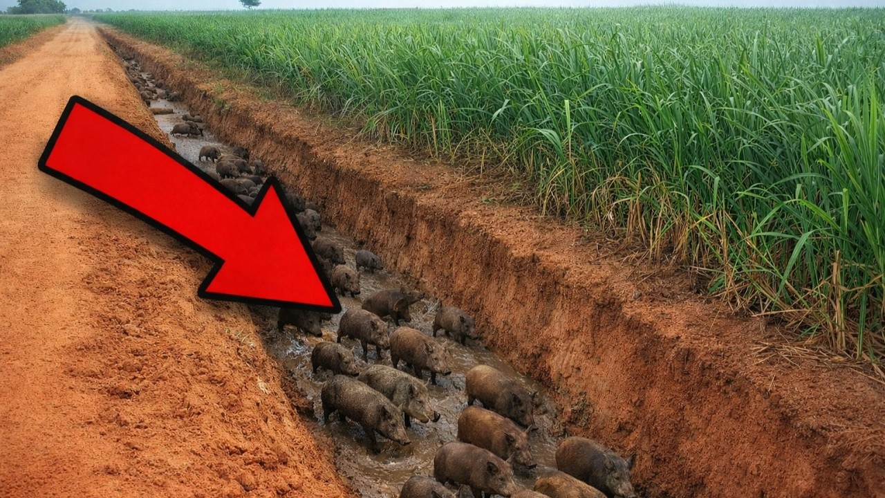 Invasão de Javalis: A Engenharia por Trás das Valas Gigantes que Protegem as Fazendas