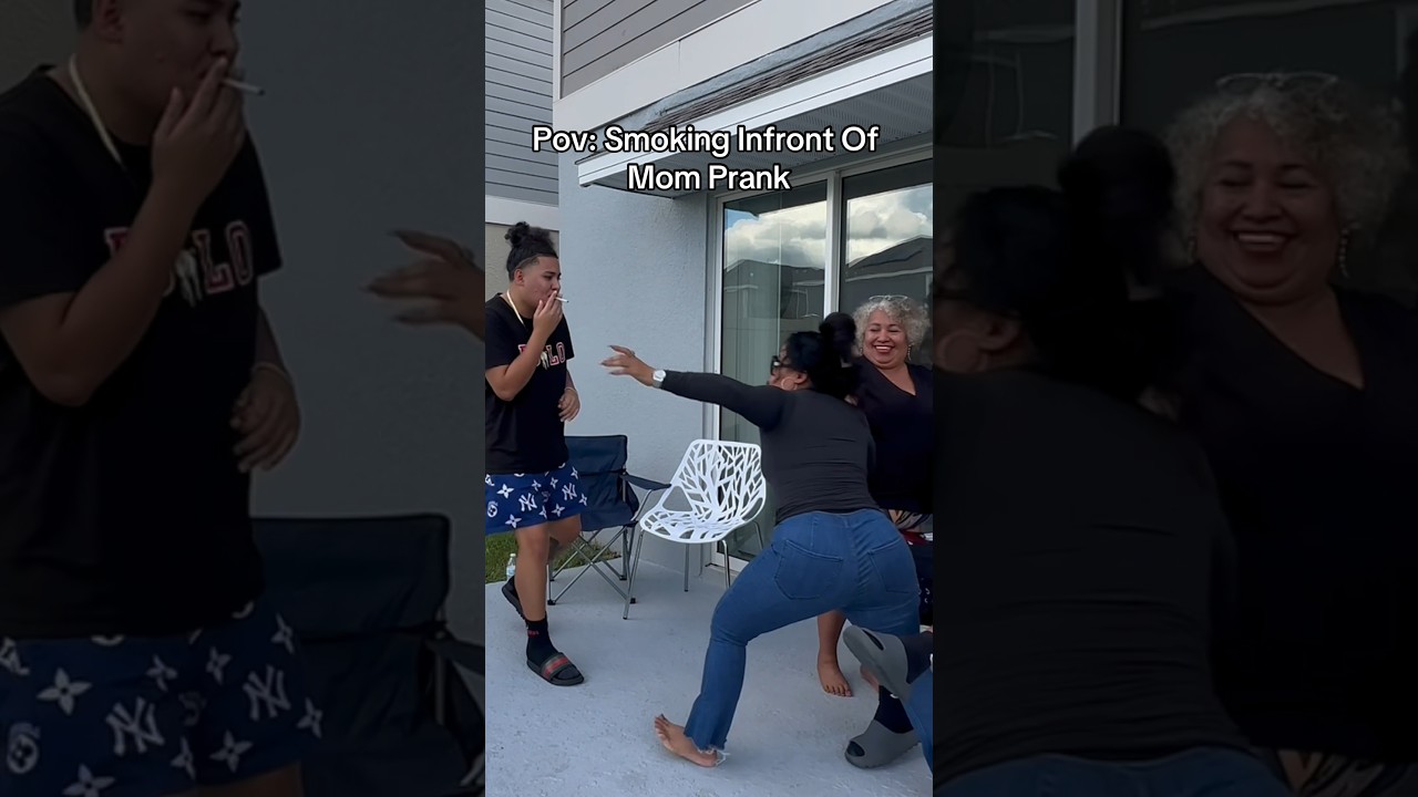 SMOKING PRANK INFRONT OF CRAZY MOTHER AND GRANDMA 😳