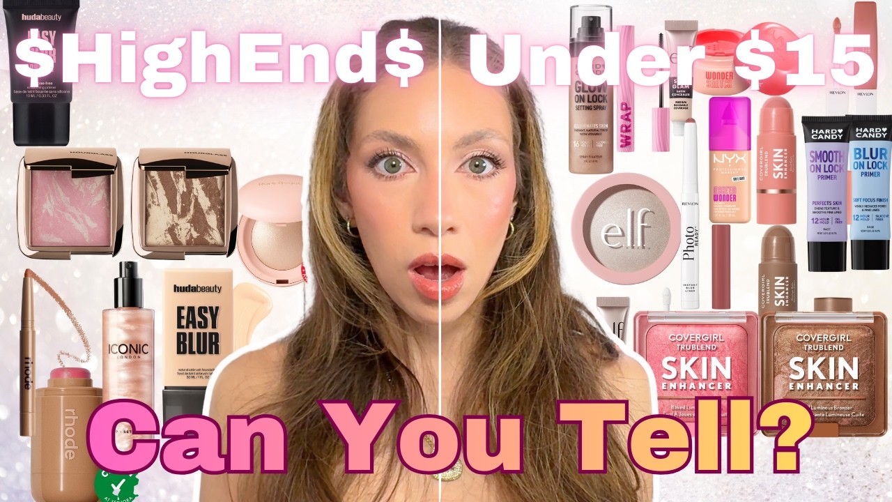 NEW Drugstore Under $15 vs High-End (Half-Face Dupe Test)