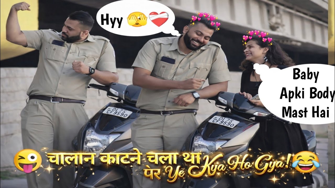 Police Chalan Prank on Girl | Mota Bhai पिघल Gye ❤️‍🩹🫠 | ANS Entertenment
