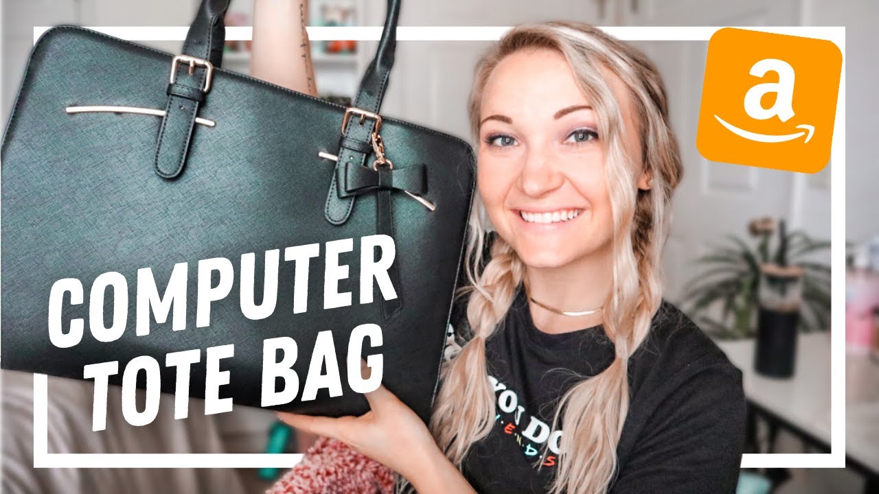 whats in my computer bag// amazon computer bag review // Matein totebag review