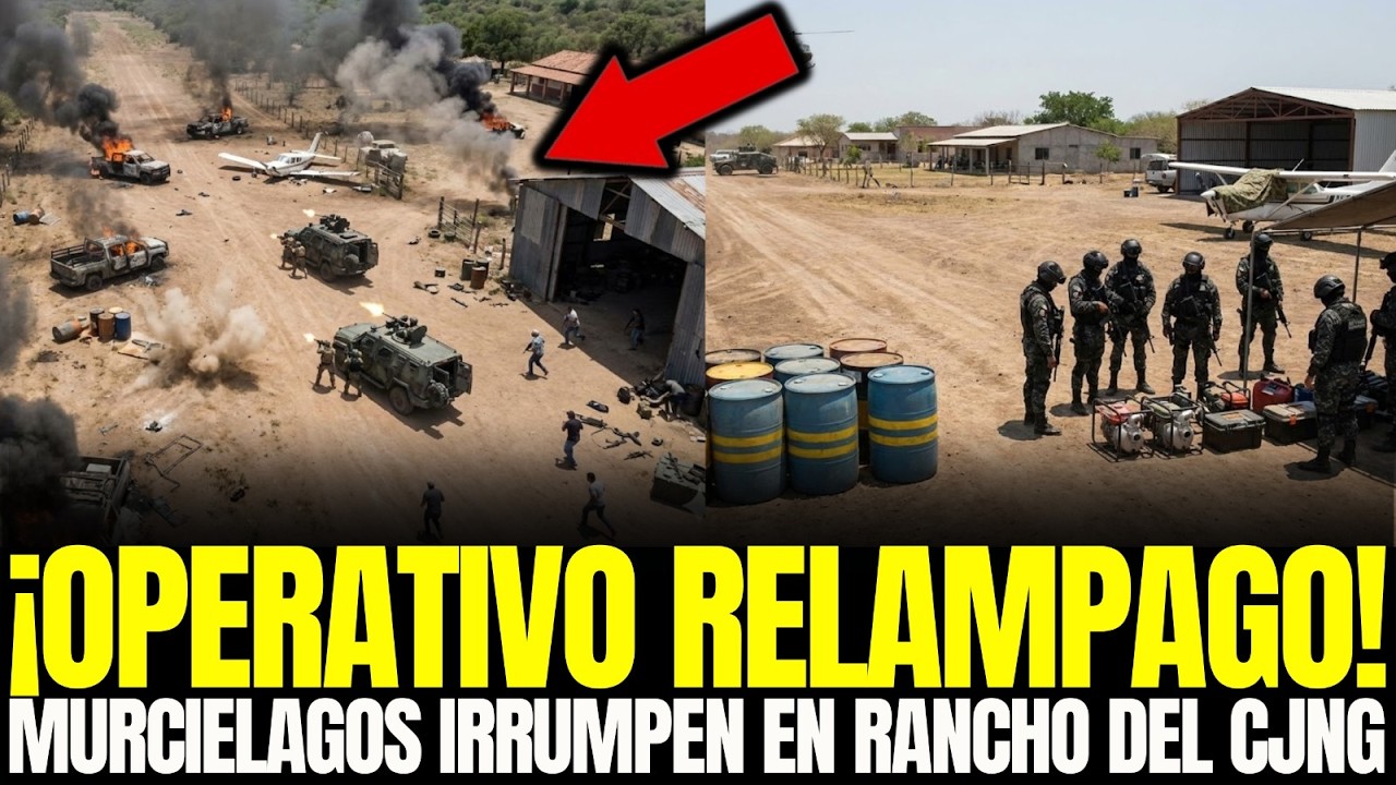 ¡OPERATIVO RELÁMPAGO! MURCIÉLAGOS IRRUMPEN en RANCHO del CJNG con PISTA CLANDESTINA