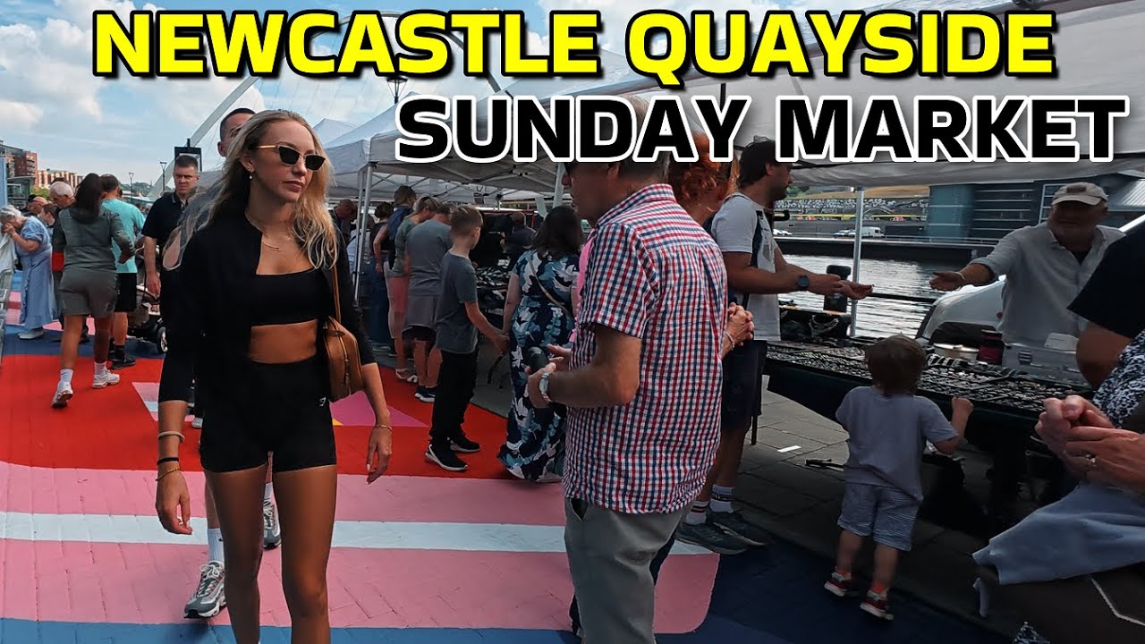 How Busy is the Newcastle Quayside Market in Summer? - Relaxing Summer Walk (July & August)