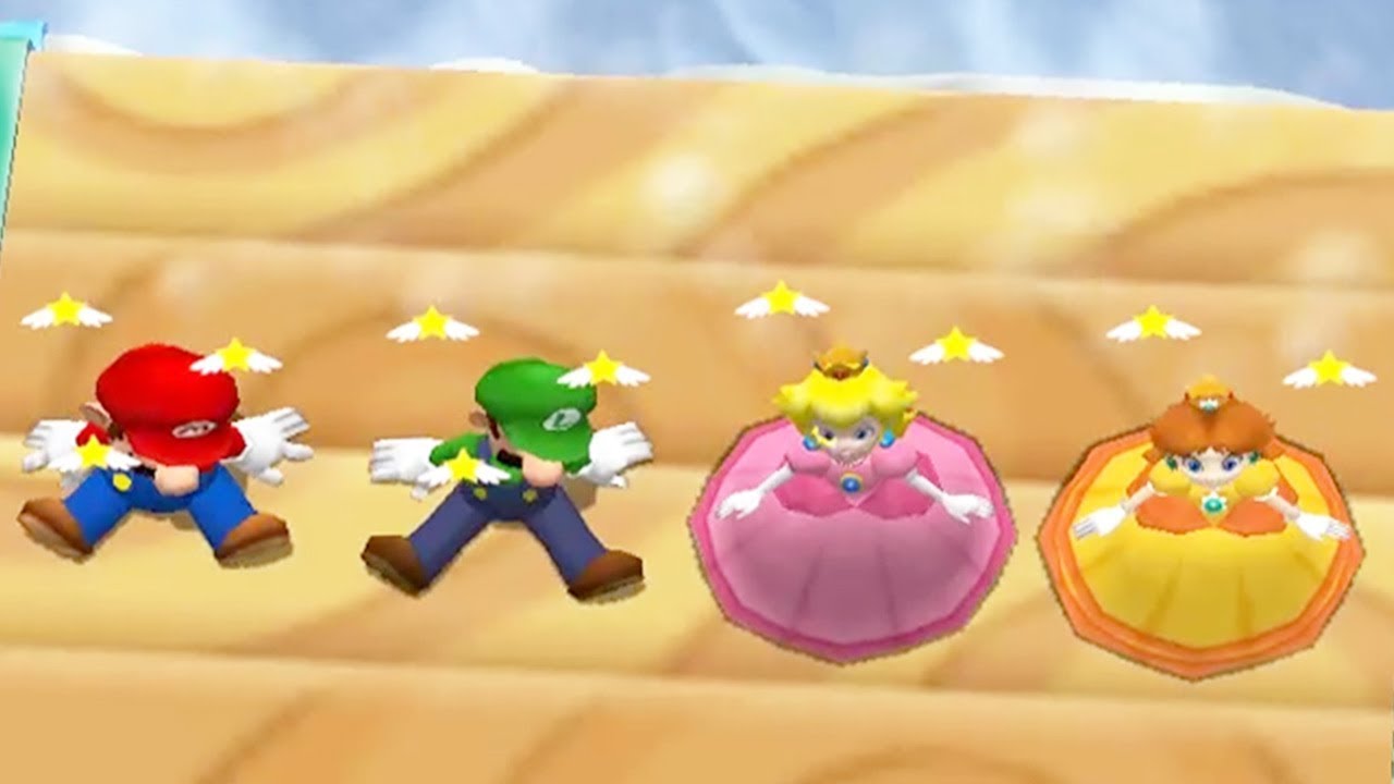 Mario Party 6 - 4 Playser Mini Games - Mario Vs Luigi Vs Daisy Vs Peach All Funny Minigames