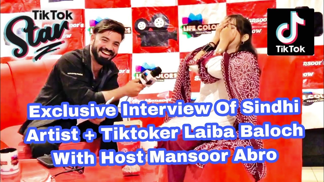 Exclusive Interview Of Sindhi Artist + Tiktoker Laiba Baloch With Host Mansoor Abro