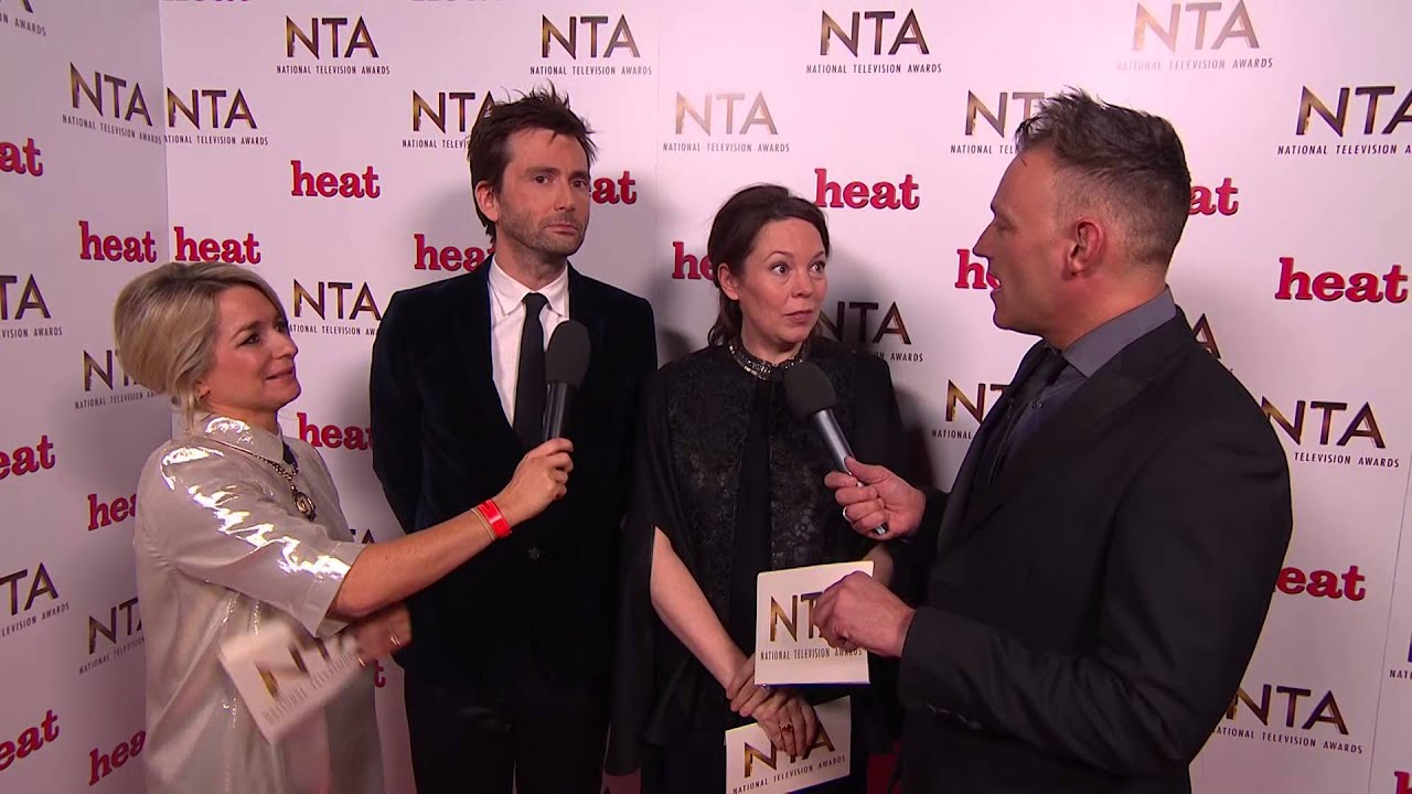 Backstage at the NTAs with David Tennant & Olivia Colman