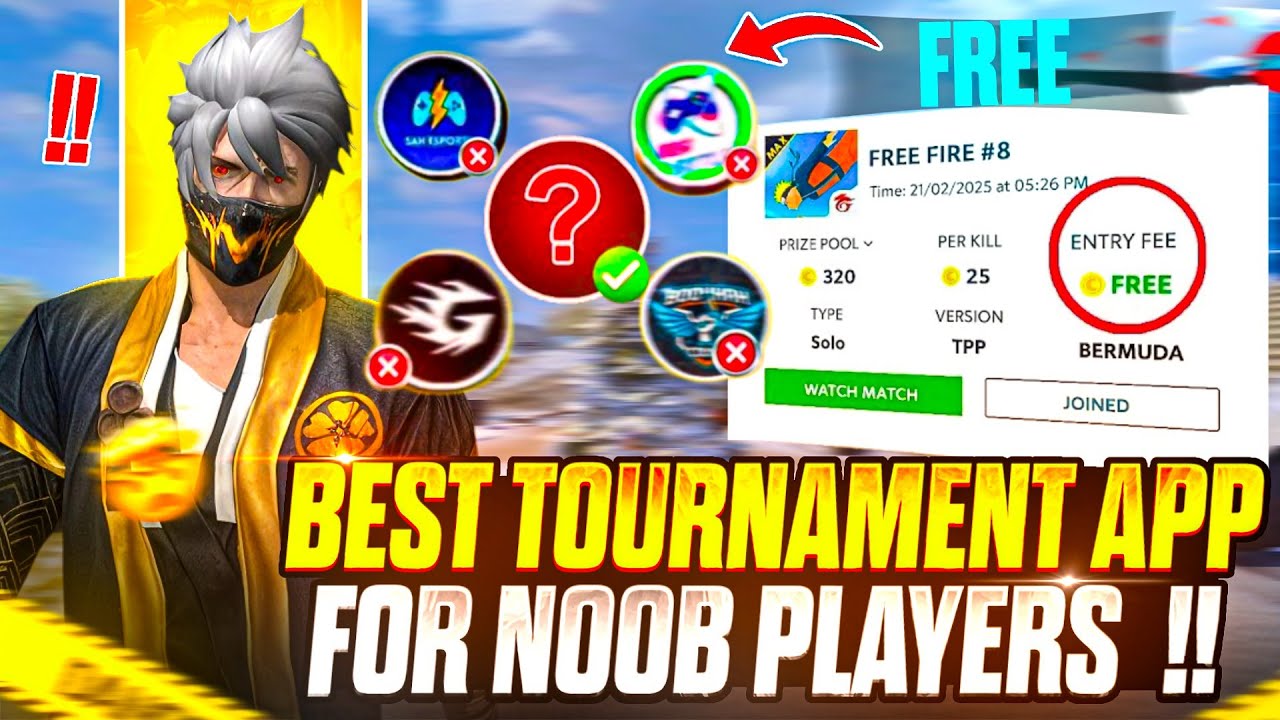 BEST TOURNAMENT APP FOR FREE FIRE😍 100% TRUSTED💯✔️ || FREE FIRE BEST TOURNAMENT APP 2025 & 2026