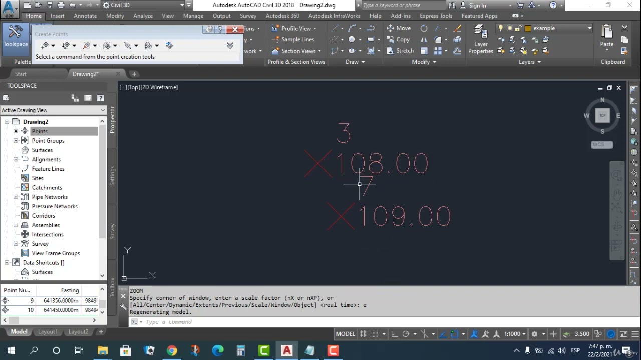 AutoCAD Civil 3D - Surveying, Points & Surfaces