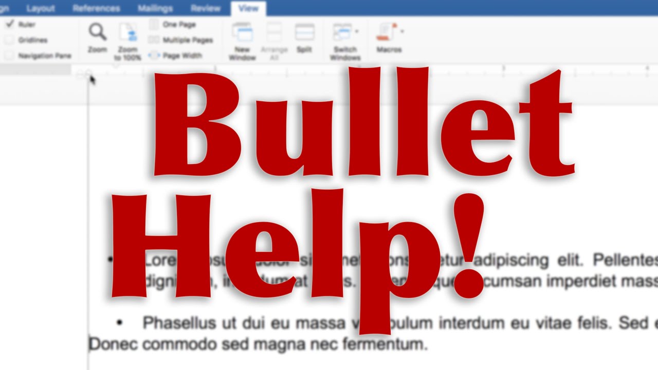How to fix bullets in Microsoft Word - TUTORIAL - QUICK FIX