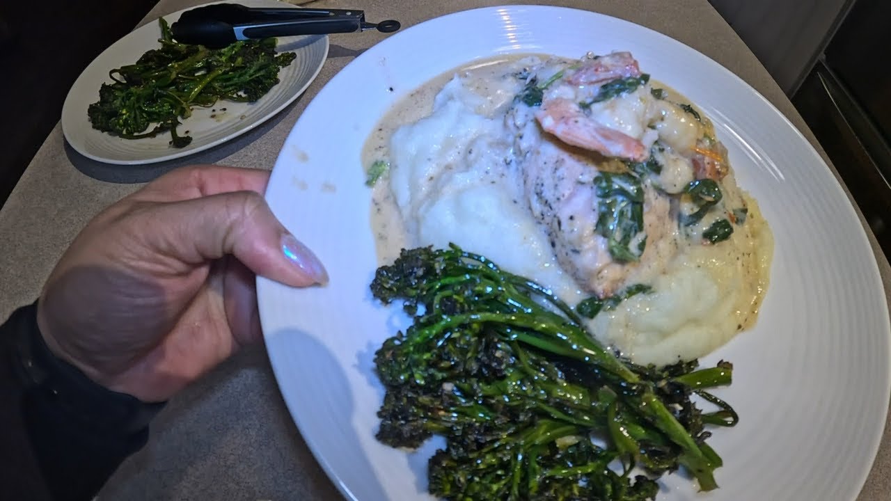 Come Cook With Me | Tuscan Creamy Salmon, Shrimp & Mashed Potatoes! 