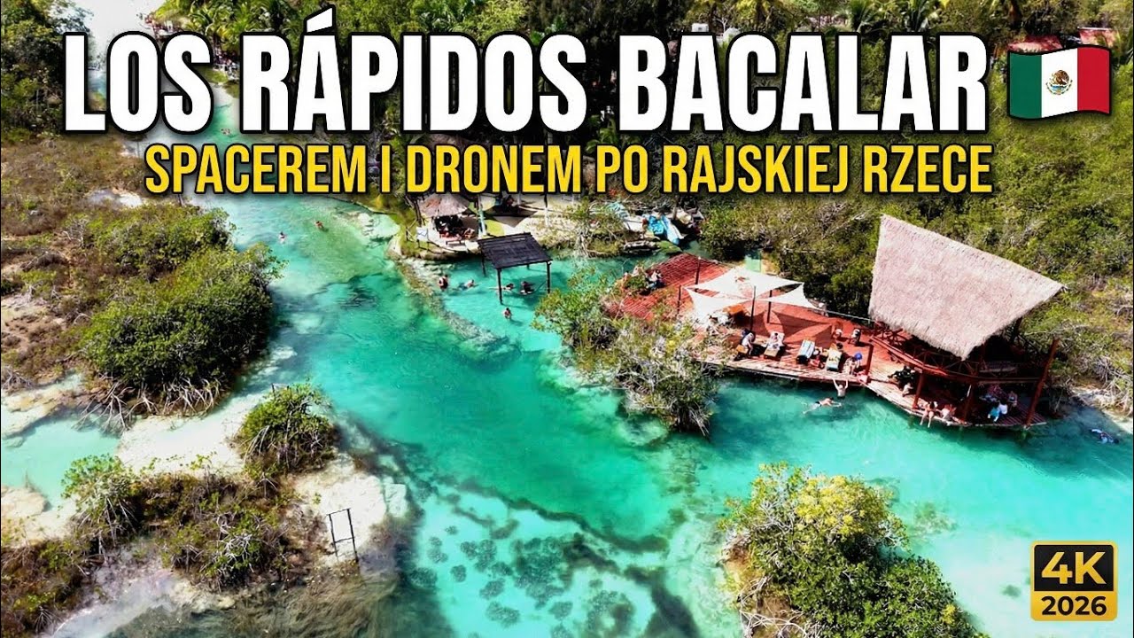 LOS RÁPIDOS BACALAR 🇲🇽 – Течение несет само. Дрон и Райская река | Мексика 2026