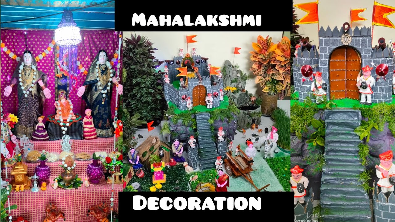 Mahalakshmi Decoration . Ganpati Decoration. killa decoration. Waterfall decoration 
