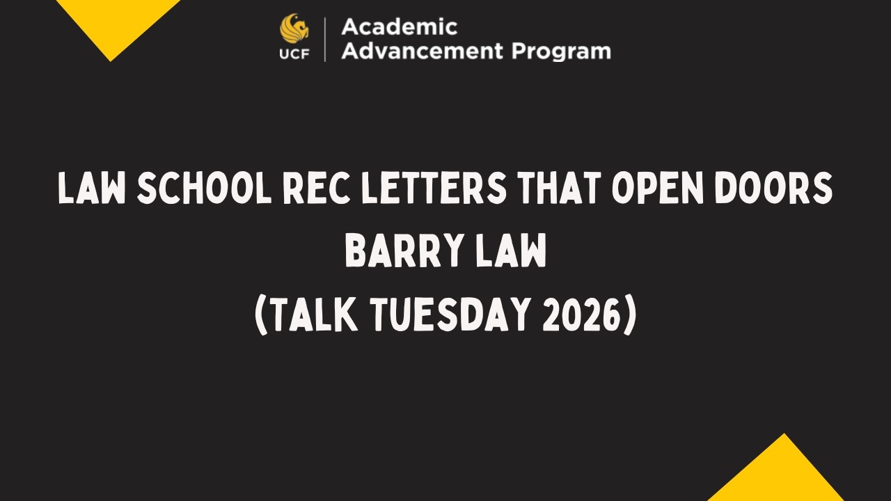 Barry Law: Law School Rec Letters That Open Doors (TT 2/10/26)