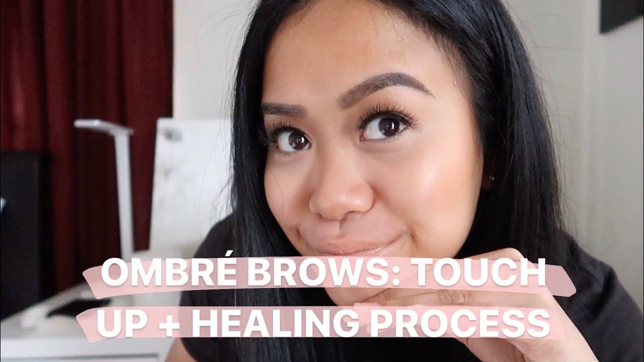 OMBRÉ POWDER BROWS part 3: TOUCH UP + HEALING PROCESS || *sensitive skin*