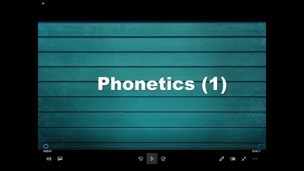 Phonetics 1 علم الصوتيات