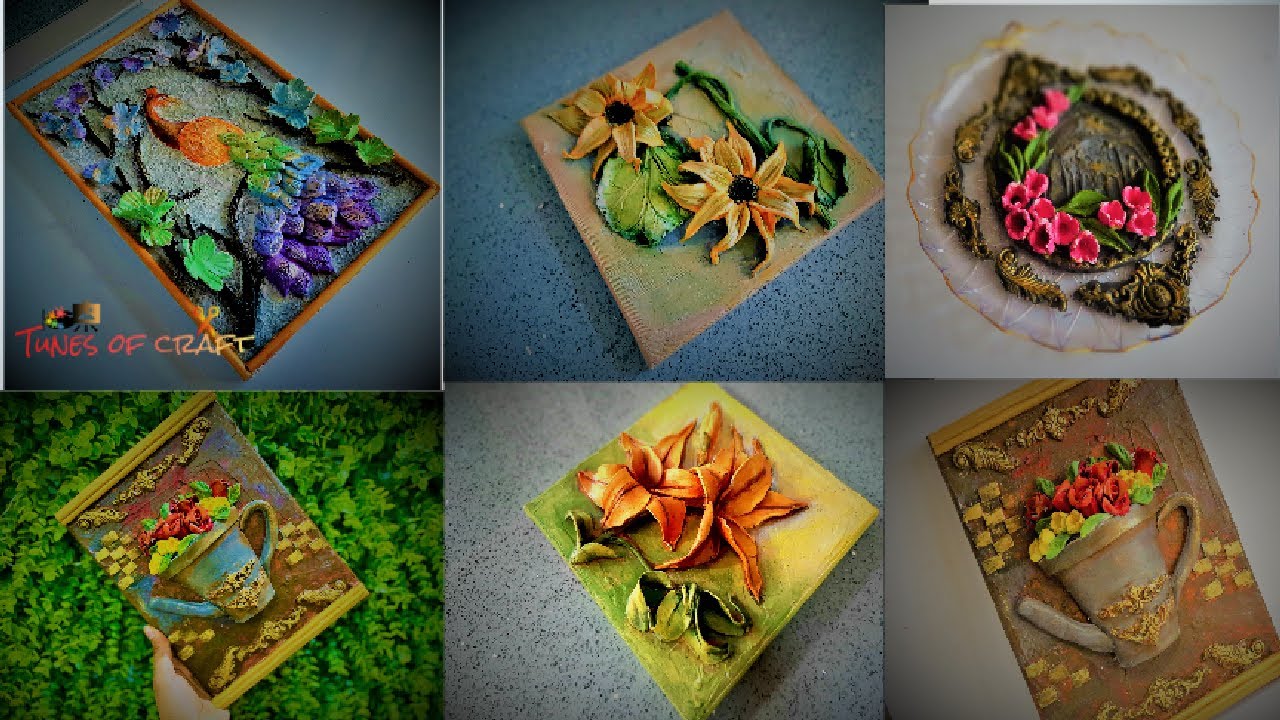 5 best wall hanging ideas | clay art painting | wall decor | home decor | 3d wall art