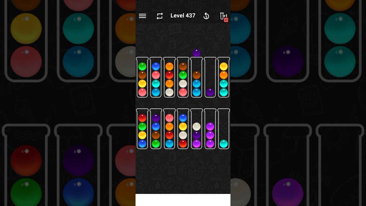 Level 437 of Ball Sort Color Water Puzzle