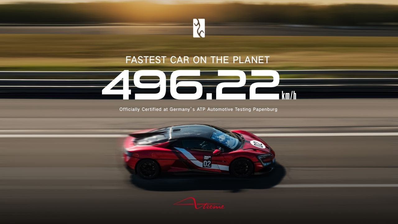 Yangwang U9 Xtreme top speed record - 496.22 km/h (308.34 mph)