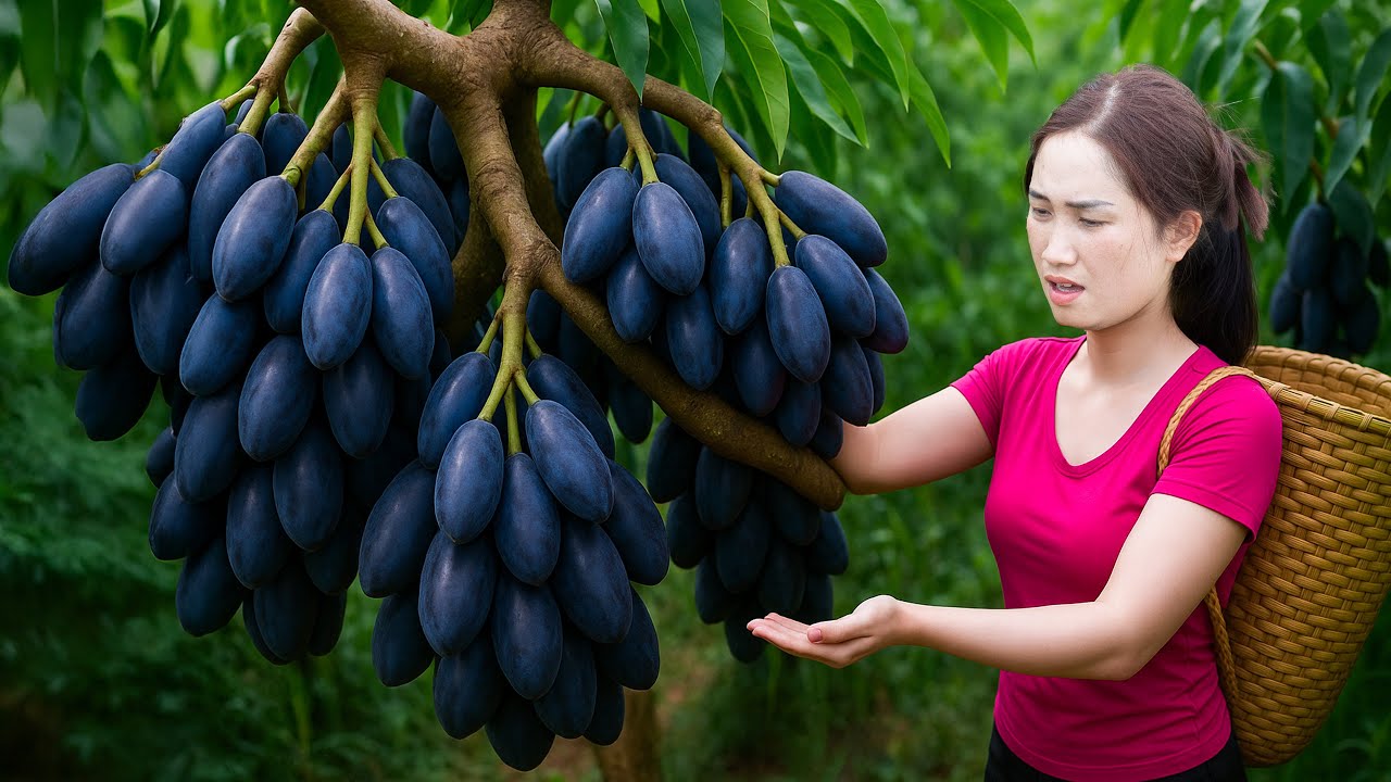 Harvesting Ultra-Rare Tropical Black Olive Fruit | The Asian Olive Recipe Everyone Must Try