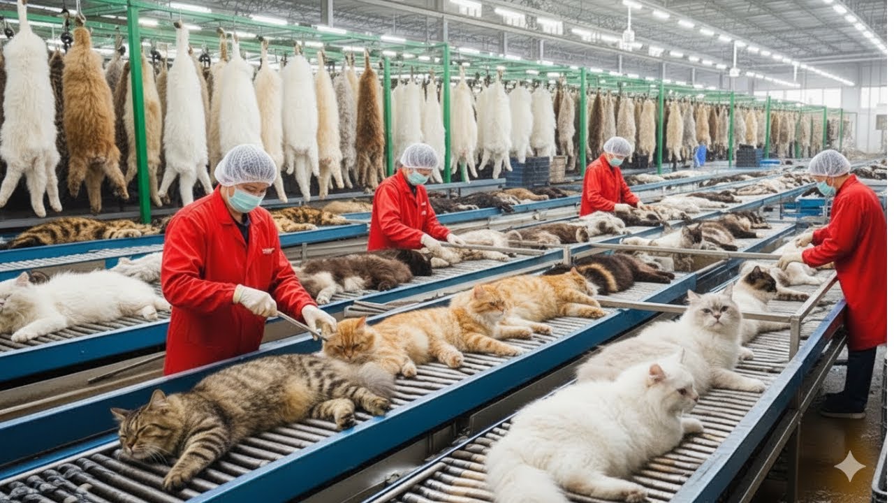 Inside the Cat-Leather Factory: How Raw Fur Is Transformed Into Luxury Fashion (Full Process)