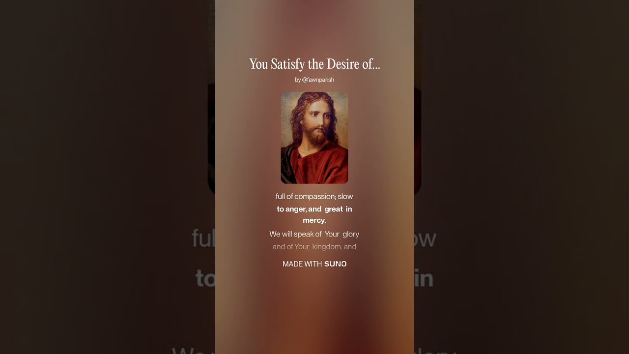 You Satisfy the Desire of Every Living Thing