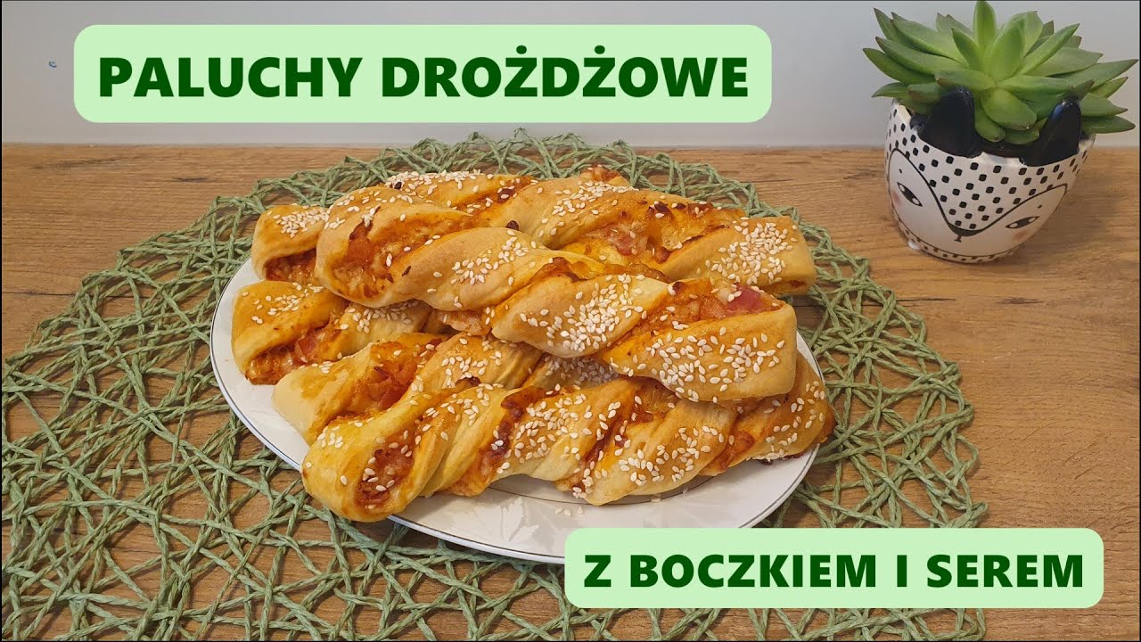 Paluchy drożdżowe z boczkiem i serem. Prosty przepis na świderki drożdżowe / @agatabodkuchni