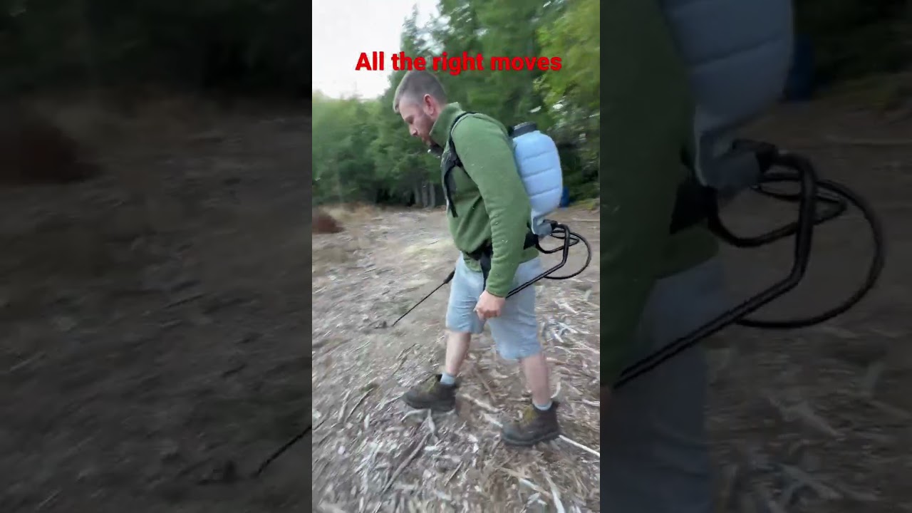 How to mix 💃a backpack sprayer. ⚡️⚡️Tree Farm weed spray time. #spraying #weeds #shorts