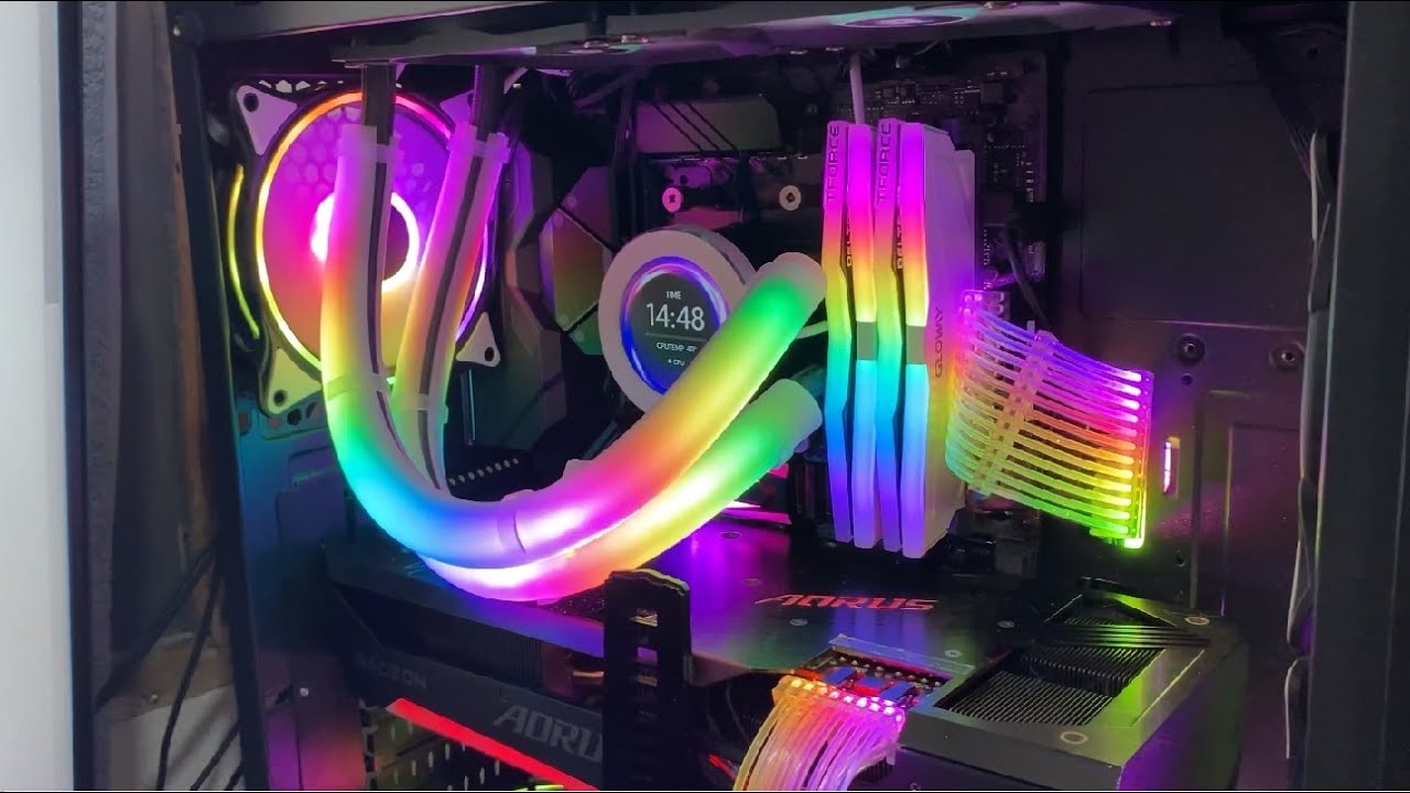 Botei Tela No MEU WATER-COOLER SETUP GAMER [Mini-Monitor do Aliexpress]
