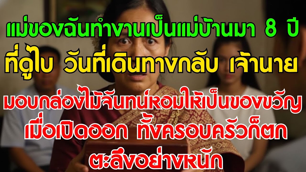 แม่เป็นแม่บ้านที่ดูไบ 8 ปี วันกลับเจ้านายให้กล่องไม้จันทน์หอม เปิดออกทำเอาช็อกทั้งบ้าน