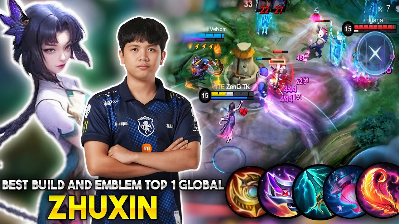 ZHUXIN BEST BUILD AND EMBLEM 2025  | TOP 1 GLOBAL ZHUXIN SHIN BUILD | SANJI ZHUXIN BUILD AND EMBLEM