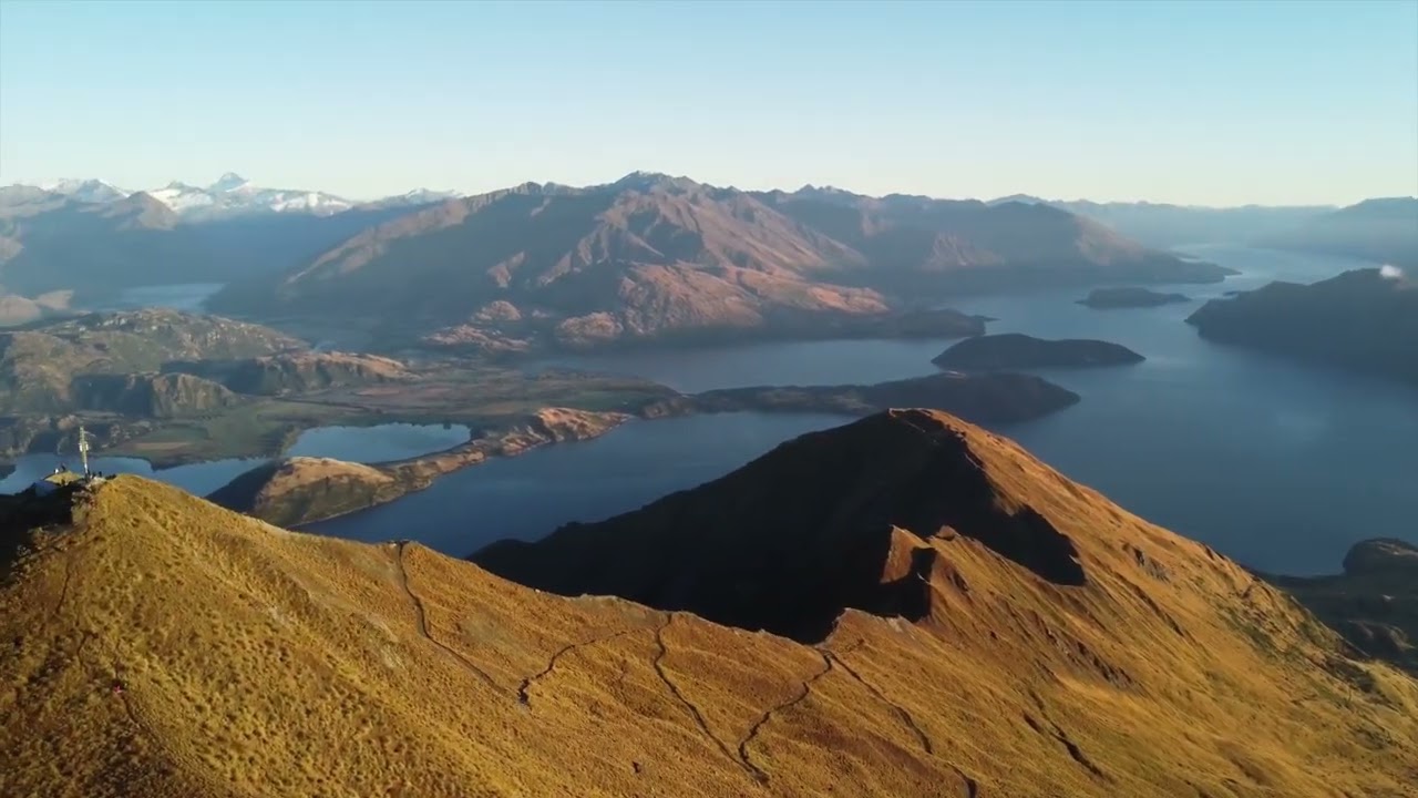Sunrise at Roys peak (Wanaka) - NEW ZEALAND - drone shot - 2023