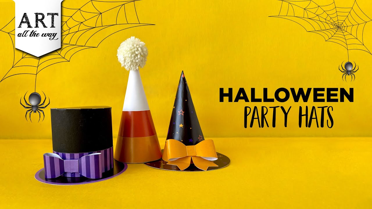 DIY Halloween Party Hats 🎃 | Creative Paper Craft Ideas & Party Favors