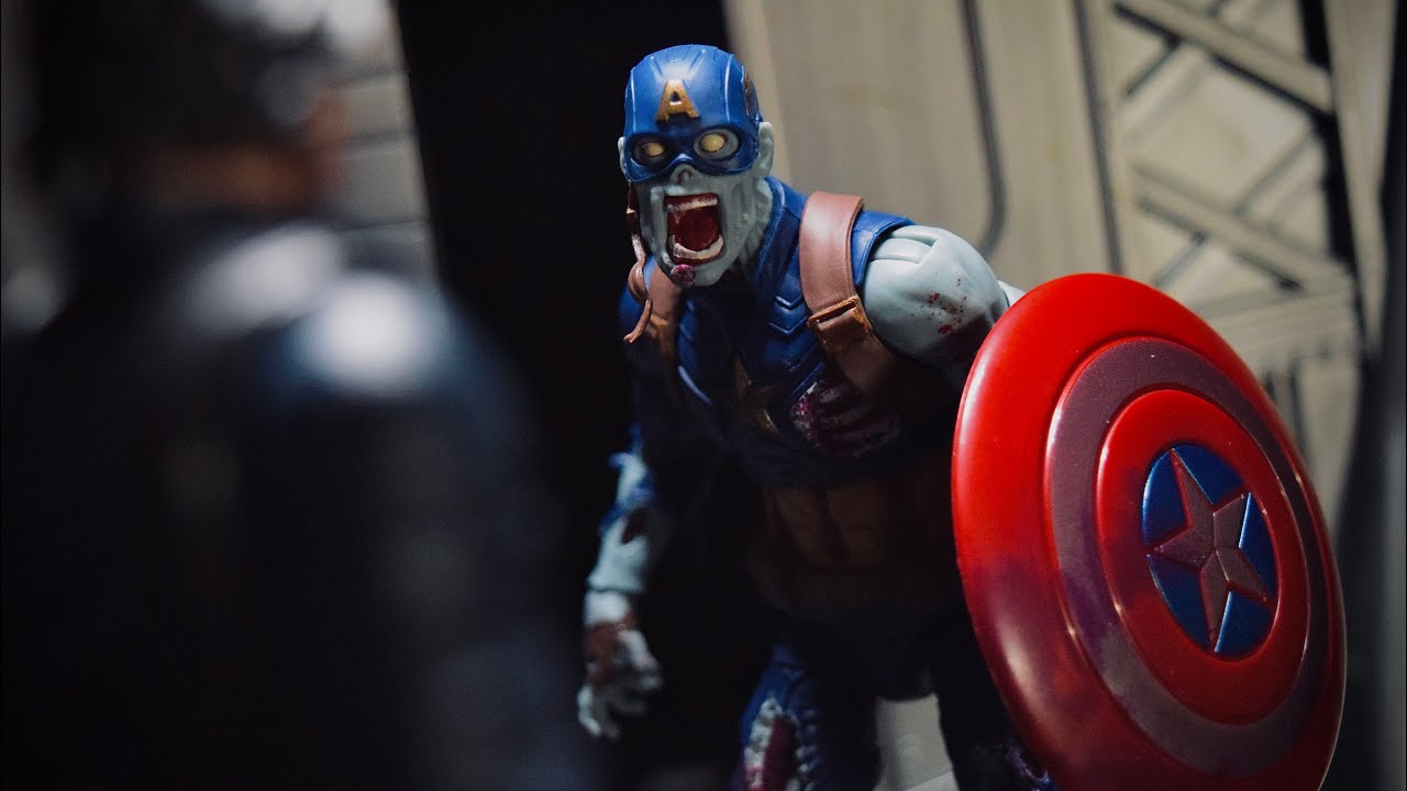 Marvel Legends What If Wave Zombie Captain America Action Figure Review | Hasbro The Watcher BAF